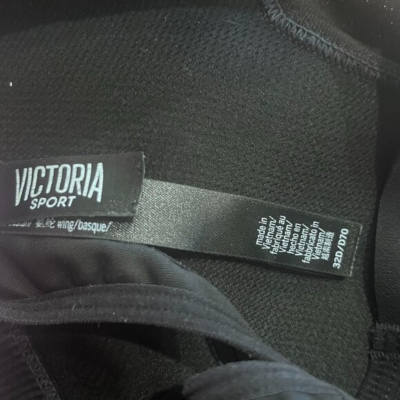 Victoria Secret Women's Black Sports Bra Size 32D - Picture 3 of 4